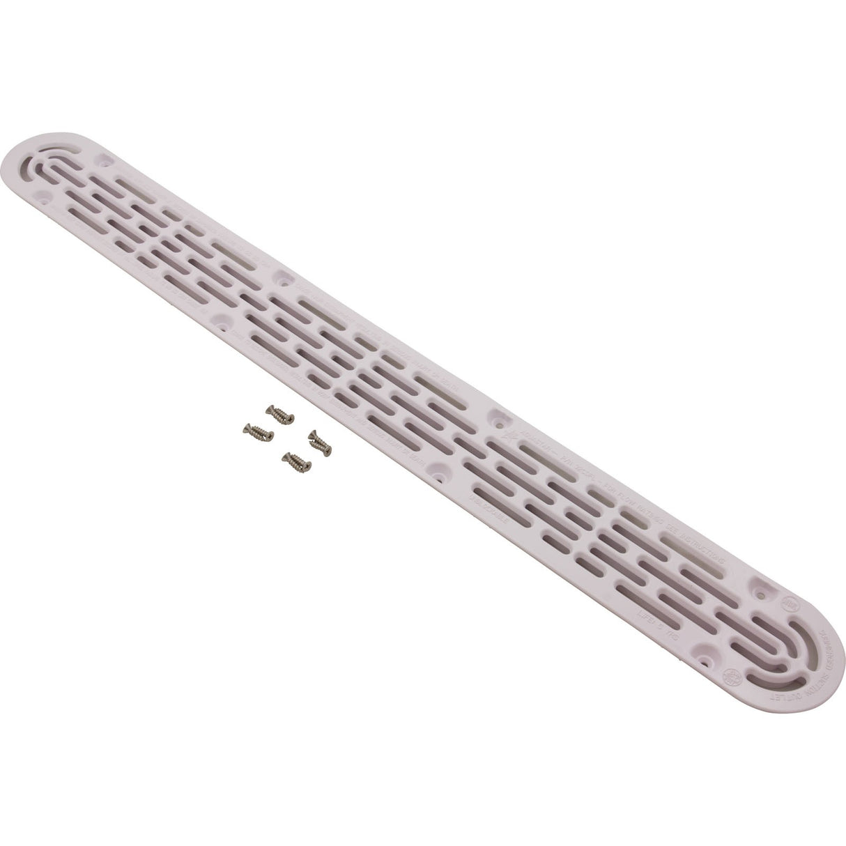 Channel Drain Cover Only, Aquastar, 32", White, VGB : 32CDFLNF101