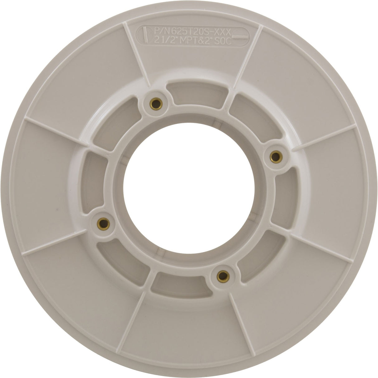 Wall Fitting, Aquastar, 6"dia, 2-1/2"mpt x 2"s, White : 625T20S101