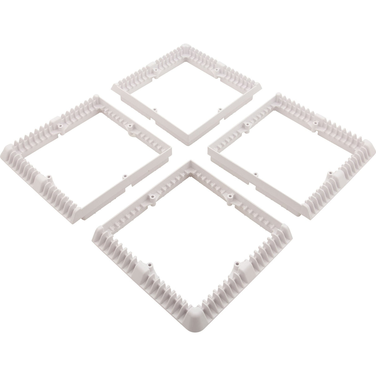 Main Drain Cover, Aquastar Wave, 18" Square (4x9) , w/Fr, Wht, VGB : WAV18WRNF101