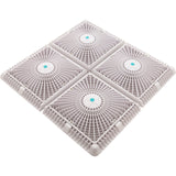 Drain Cover, Aquastar Star, 18" Square (4x9) , w/Risers, Wht, VGB : P18NF101