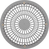 Main Drain Cover, Aquastar MoFlow, 8" Round, w/Fr, Lt Gry : 8MF103