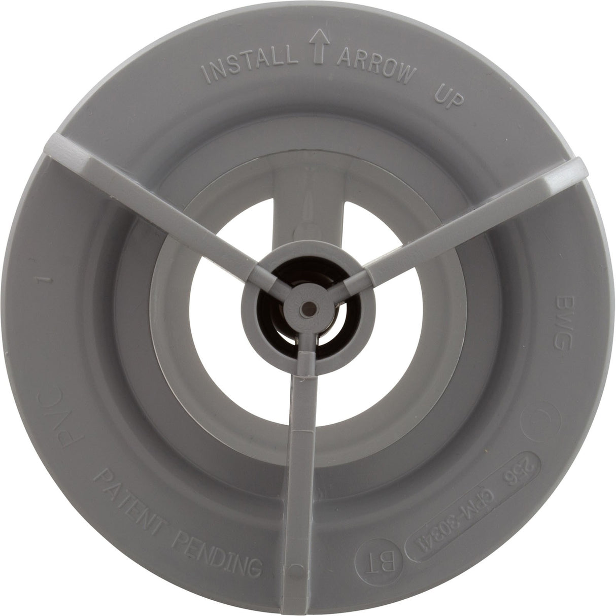 Wall Fitting, BWG/GG Suction Assy, 3-5/8"hs, 2"spg, Gray : 30420-CG