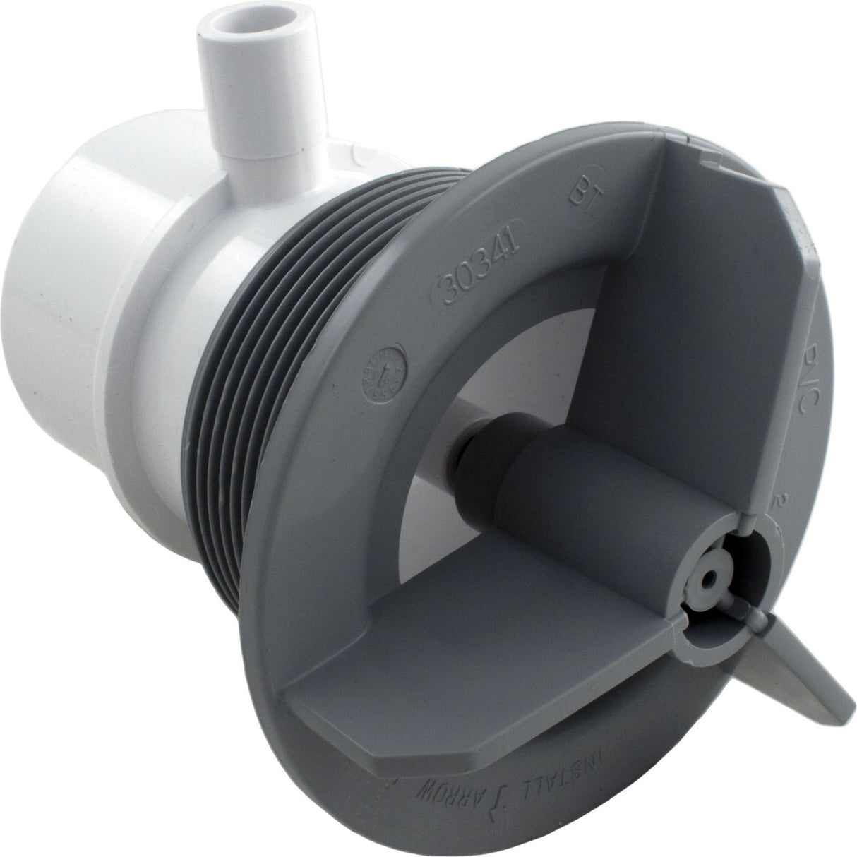 Wall Fitting, BWG/GG Suction Assy, 3-5/8"hs, 2-1/2"spg, Gray : 30425-CG