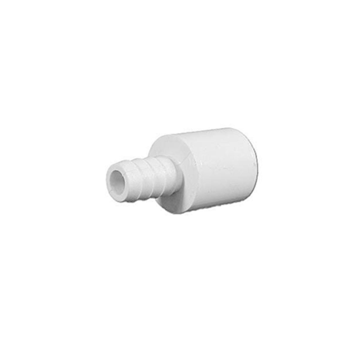 Fitting, PVC, Ribbed Barb Adapter, 3/8"RB x 1/2"Spg : 73818