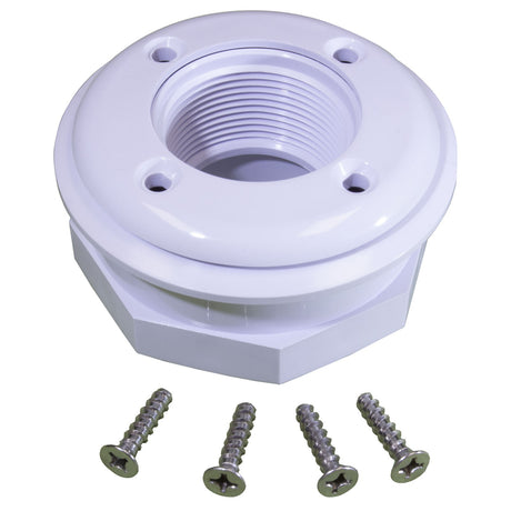 Vnyl Pool I/O Fttng (1.5 X 1.5 Socket) White : 25522-100-000 - Custom Molded Products - 25522-100-000 - PartsForSpas.com