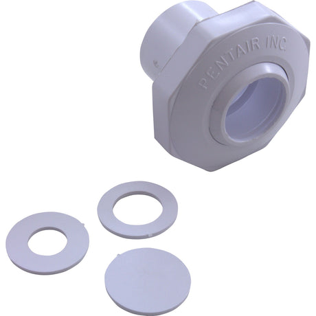 Inlet Fitting, Pentair, 1" Slip, Economy Insider, White : 542000 - Pentair - 542000 - PartsForSpas.com