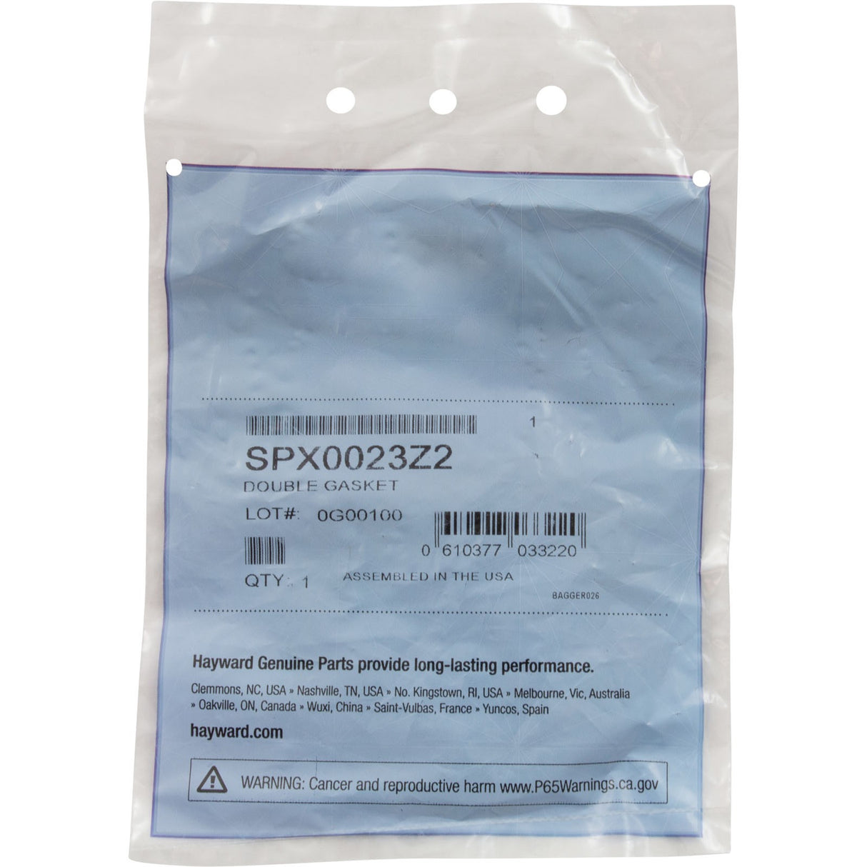 Double Gasket, Hayward, Inlet Fitting, 3-1/2" od : SPX0023Z2