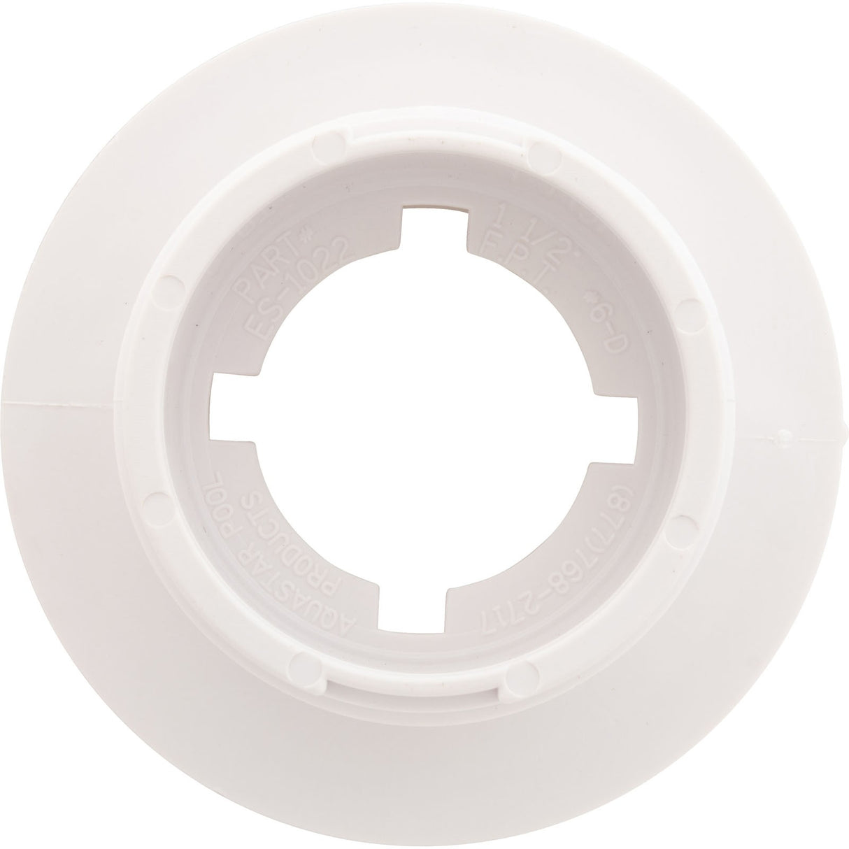 Wall Fitting, AquaStar, 2"mpt x 1-1/2"s x 1-1/2"fpt, Wht : ES102201