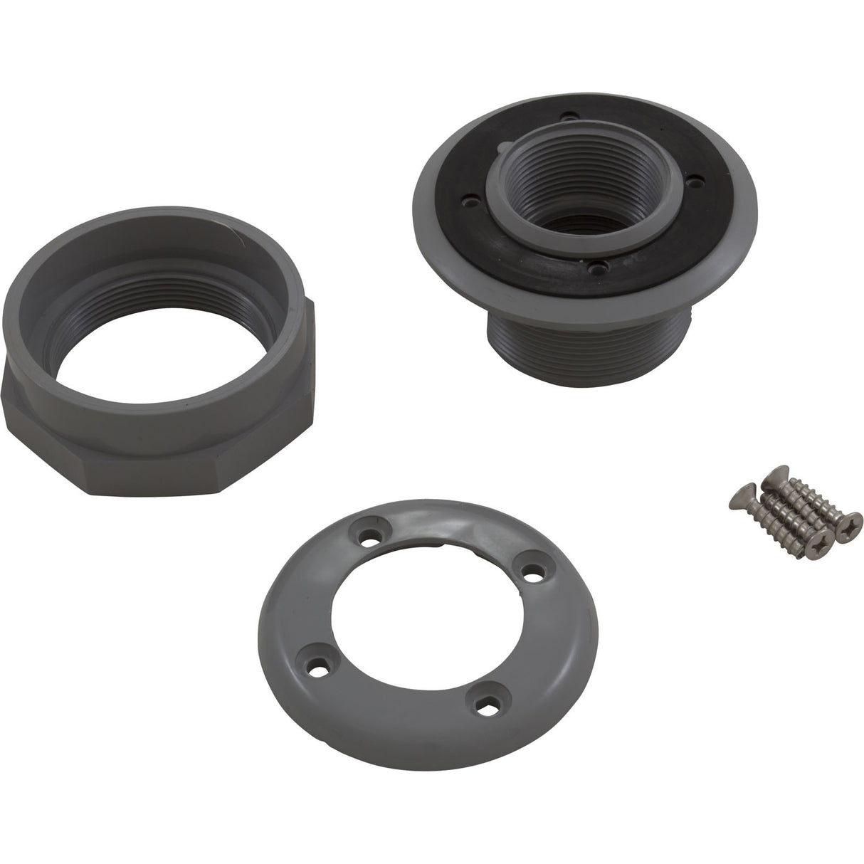 Wall Return Fitting, CMP, 1-1/2" x 1-1/2" Vinyl, Gray : 25522-001-000