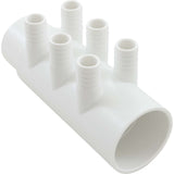 Manifold, 3/4"b, 6 port, Flow Thru, 2"s x 2"spg, w/2 plugs : WM2XSP-6