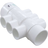 Manifold, 1"s, 6 Port, Flow Thru, 1-1/2"s/2"spg x 2"s : 672-4550