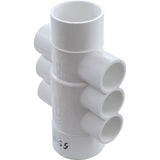Manifold, 1"s, 6 Port, Flow Thru, 1-1/2"s/2"spg x 2"s : 672-4550