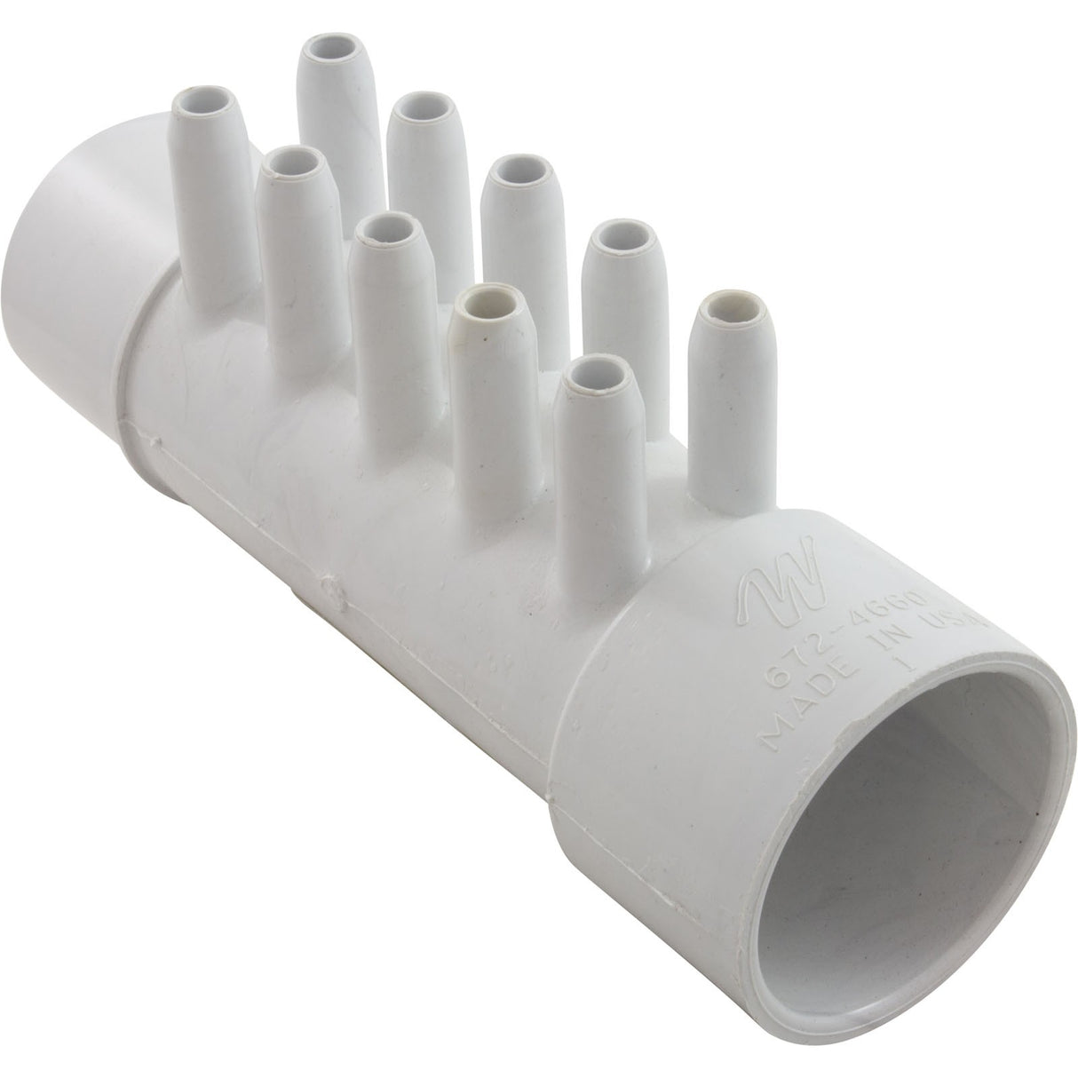 Manifold, 3/8"sb, 10 Port, Flow Thru, 1-1/2"s x 1-1/2"spg : 672-4660