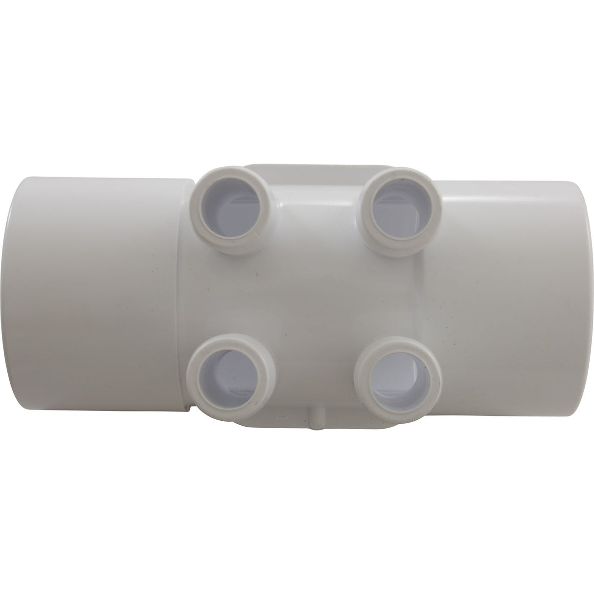 Manifold, 3/4" Barb, 4 Port, Flow Thru, 2" Slip x 2" Slip : 672-7110
