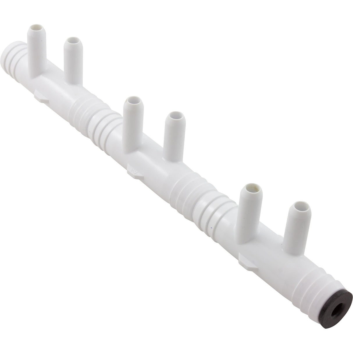 Manifold, 3/8"sb, 6 Port, Flow Thru, 3/4"b x 3/4"b : 672-7190