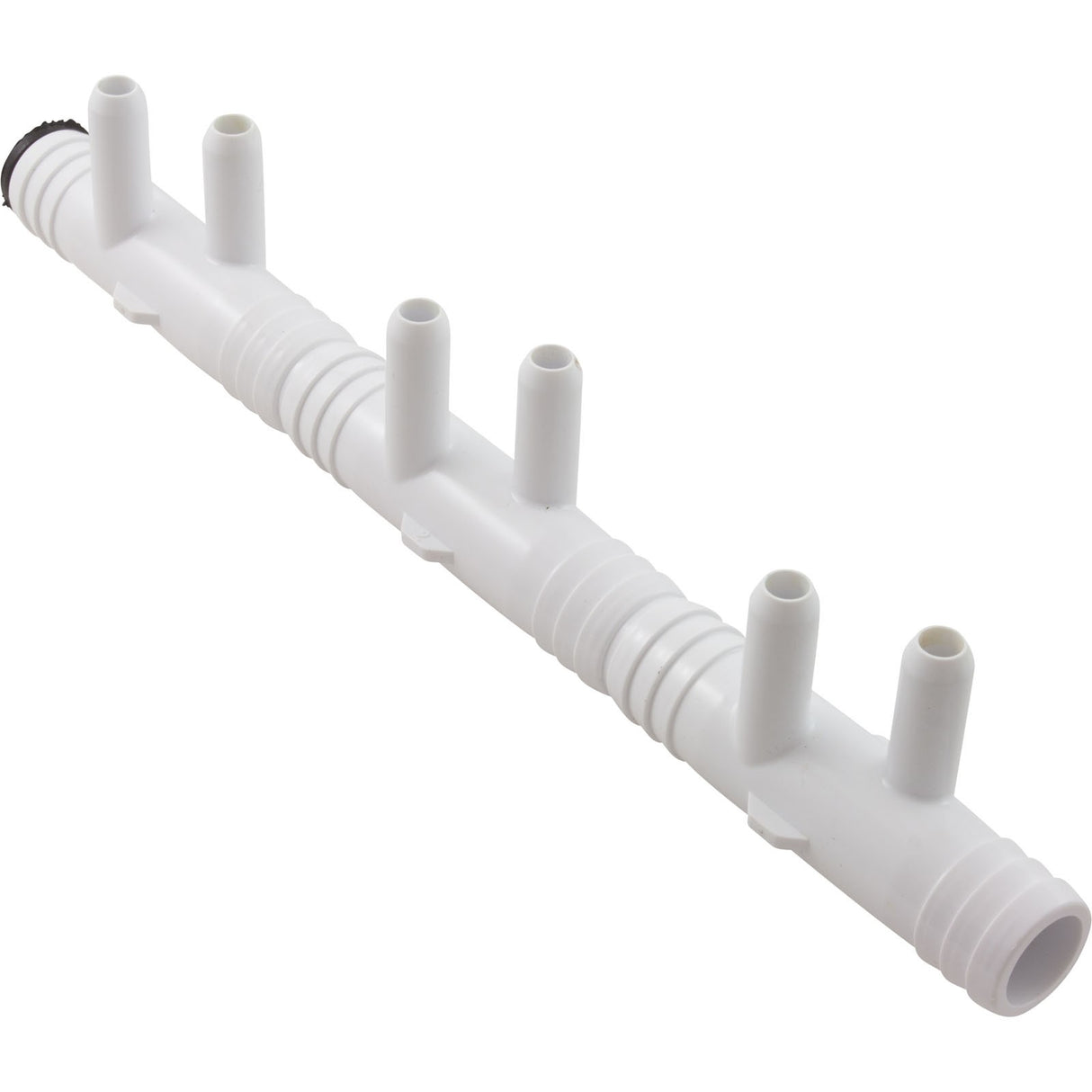 Manifold, 3/8"sb, 6 Port, Flow Thru, 3/4"b x 3/4"b : 672-7190