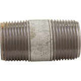 Nipple, Galvanized, 2" x 3/4" Male Pipe Thread : ZNG042