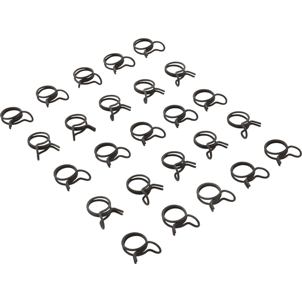 Tubing Clamp, 0.25" Ideal OD, Double Wire, Quantity 25 : DW-6ST-ZD