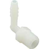 Barb Adapter, 1/4"b x 1/4"mpt, 90 Degree, Nylon : 63194