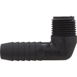 Barb 90 Elbow, Lasco, 1/2"mpt x 1/2"b, PVC : 1413-005