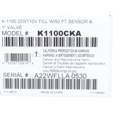 Auto Fill, Jandy Levolor K1100, Fill Only, 1", Dual Style, 50ft : K1100CKA