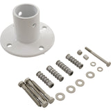 Deck Flange, Perma Cast, For Slide, 1.9", White/Aluminum : PF-3119-A