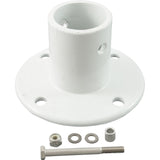 Deck Flange Only, Perma Cast, For Slide, 1.9", White/Aluminum : PF-3119 - Perma-Cast LLC - PF-3119 - PartsForSpas.com