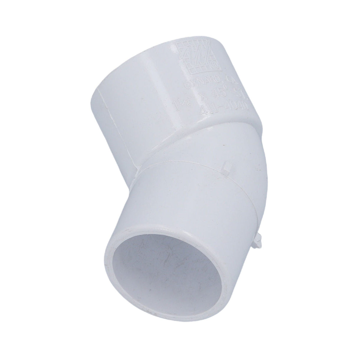 Fitting, PVC, Street Ell, 45°, 1-1/2"S x 1-1/2"Spg : 411-4040