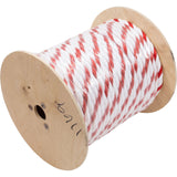 Polypropylene Rope, 3/4"dia, 2 White 1 Red Strand, 300ft : PPR34300RW