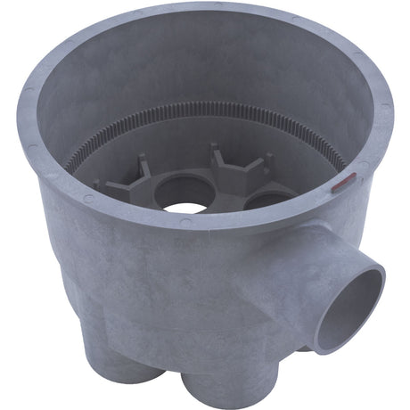 Housing, A & A 6 Port Low Profile Valve, 2", Bottom, Gray : 541763 - A&A Manufacturing - 541763 - PartsForSpas.com