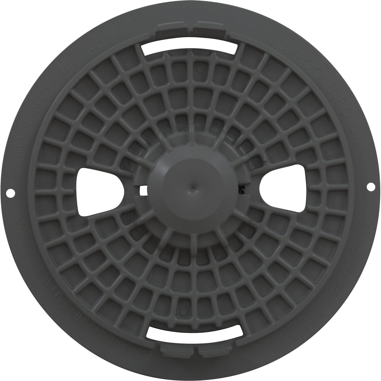 Pool Skimmer Gunite Lid R1 - Drk Gry : 519-6459-DKG