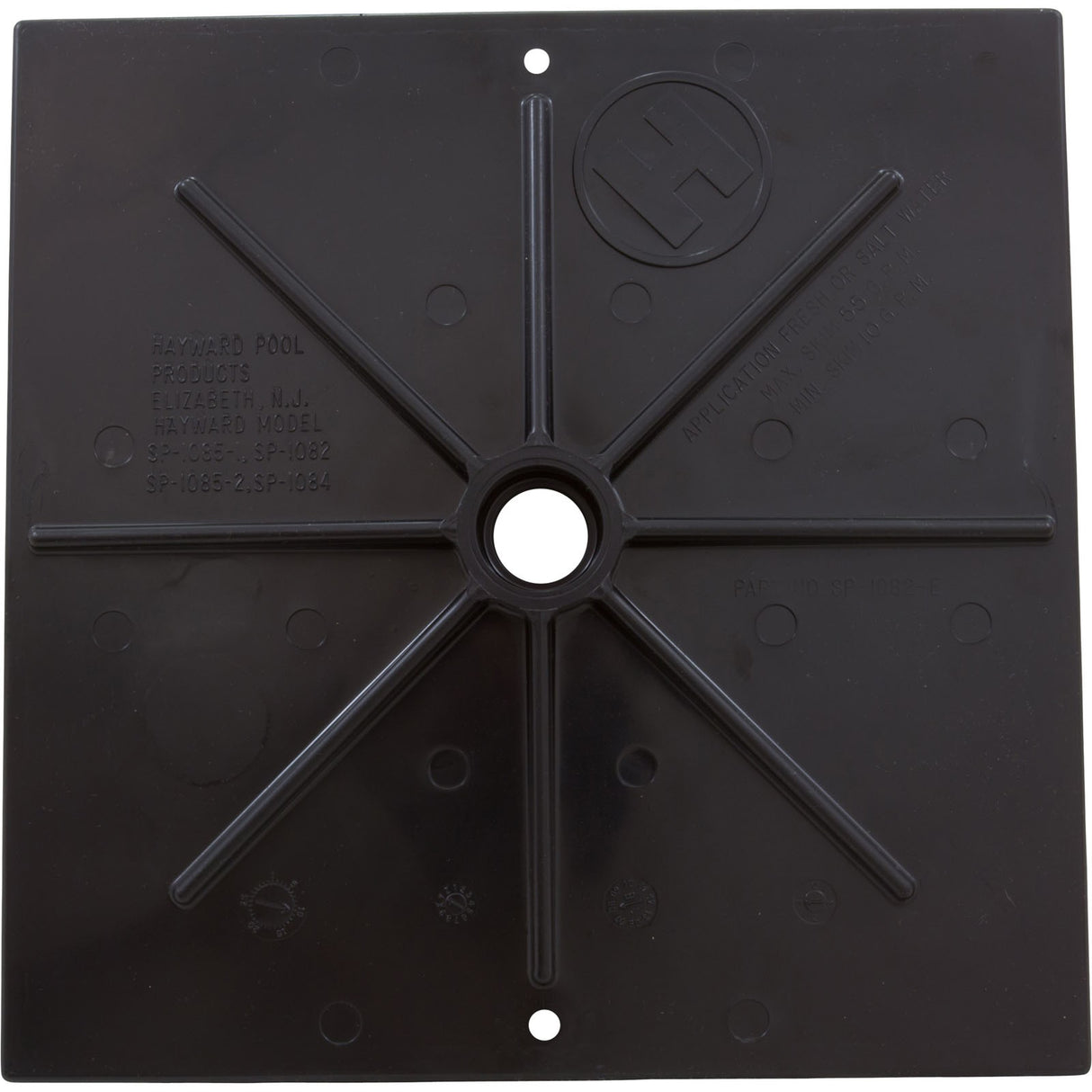 Cover Square, Deck Plate (Black) : SPX1082EBLK