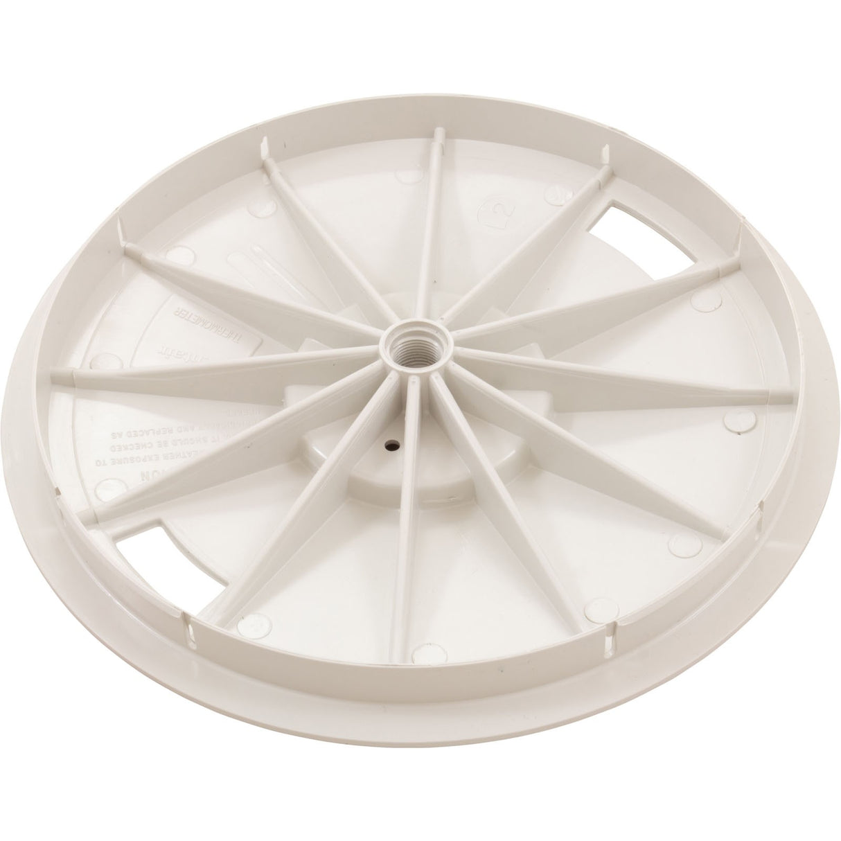 Skimmer Lid, Baker Hydro, 9-7/8"dia, w/o Thermometer, Wht, Gen : L2R