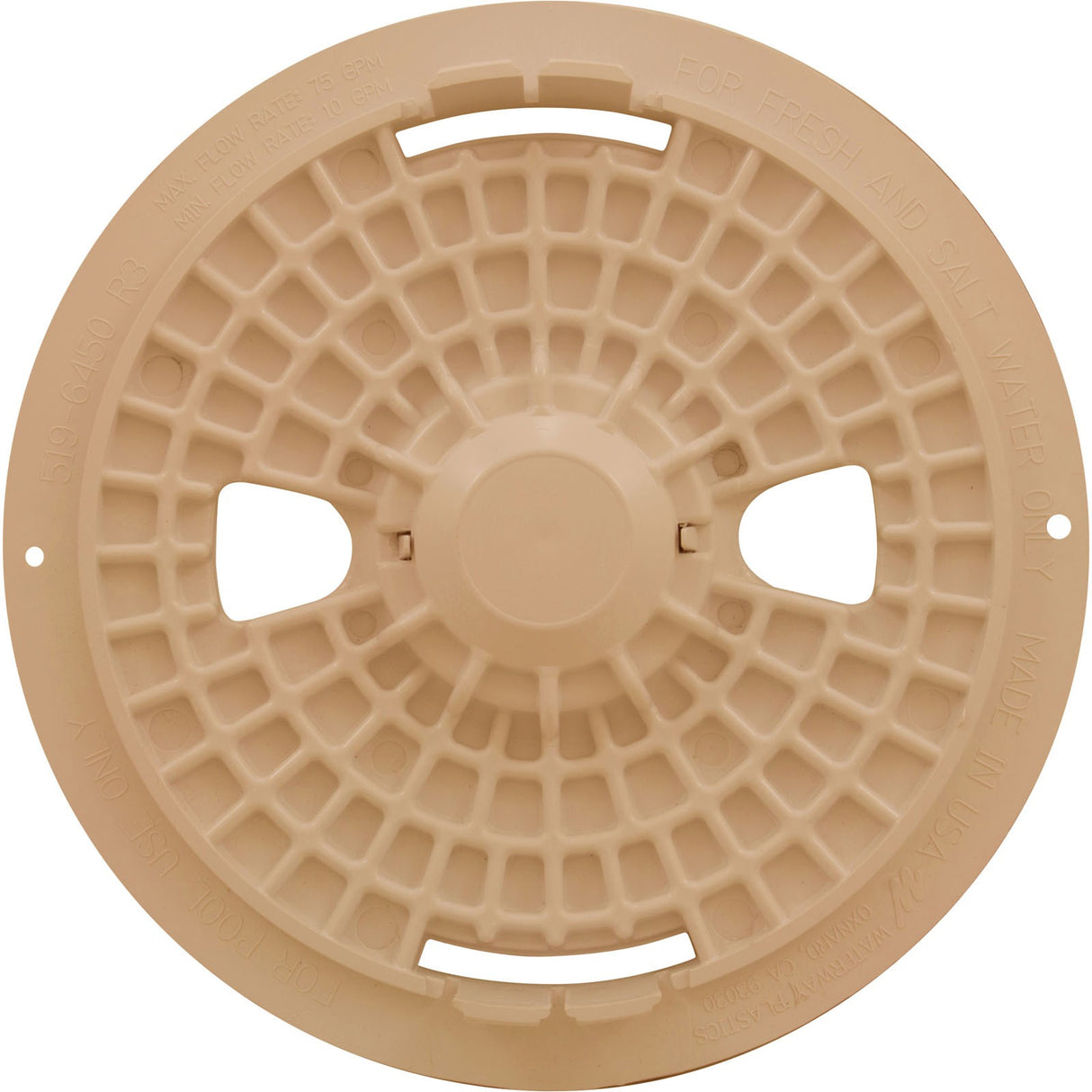 Skimmer Lid, Waterway Renegade, 9-7/8"od, Beige : 540-6479WW-B
