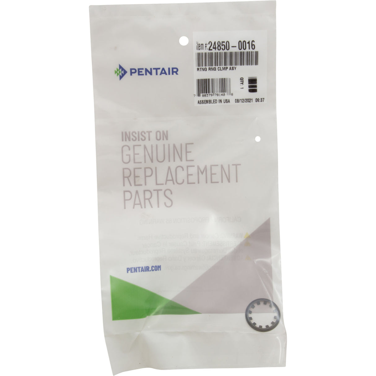 Retaining Ring, Pentair Sta-Rite System 3, Clamp : 24850-0016 - StaRite/Pentair - 24850-0016 - PartsForSpas.com