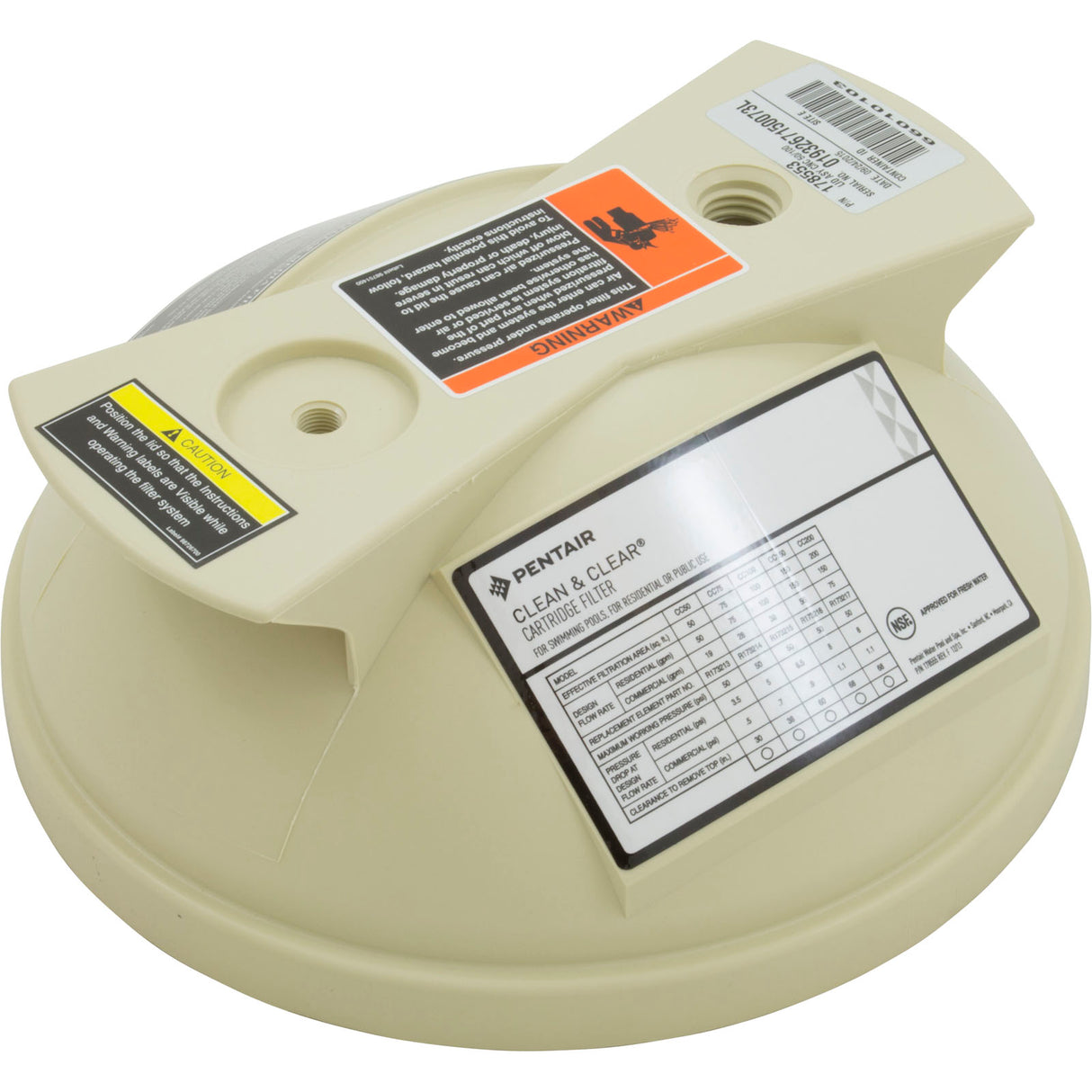 Tank Lid, Pentair American Products CLN/CLR 50/100, Almond : 178553 - American Products/Pentair - 788379671440 - PartsForSpas.com