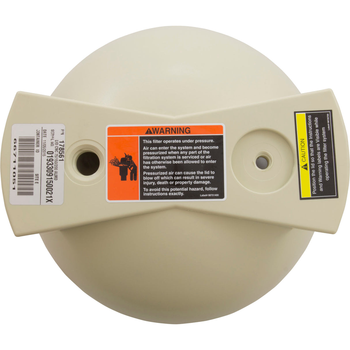 Tank Lid, Pent Am Prod CLN/CLR 75/150/200, Almond : 178561 - American Products/Pentair - 788379671488 - PartsForSpas.com