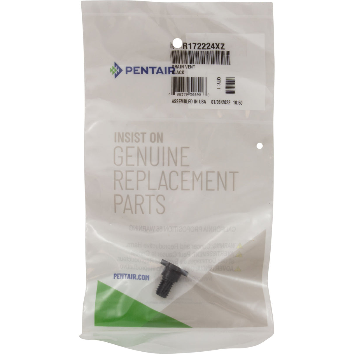 Air Bleed Valve, Pentair Rainbow RDC/RTL/Bromine : R172224XZ - Rainbow/Pentair - 788379508906 - PartsForSpas.com