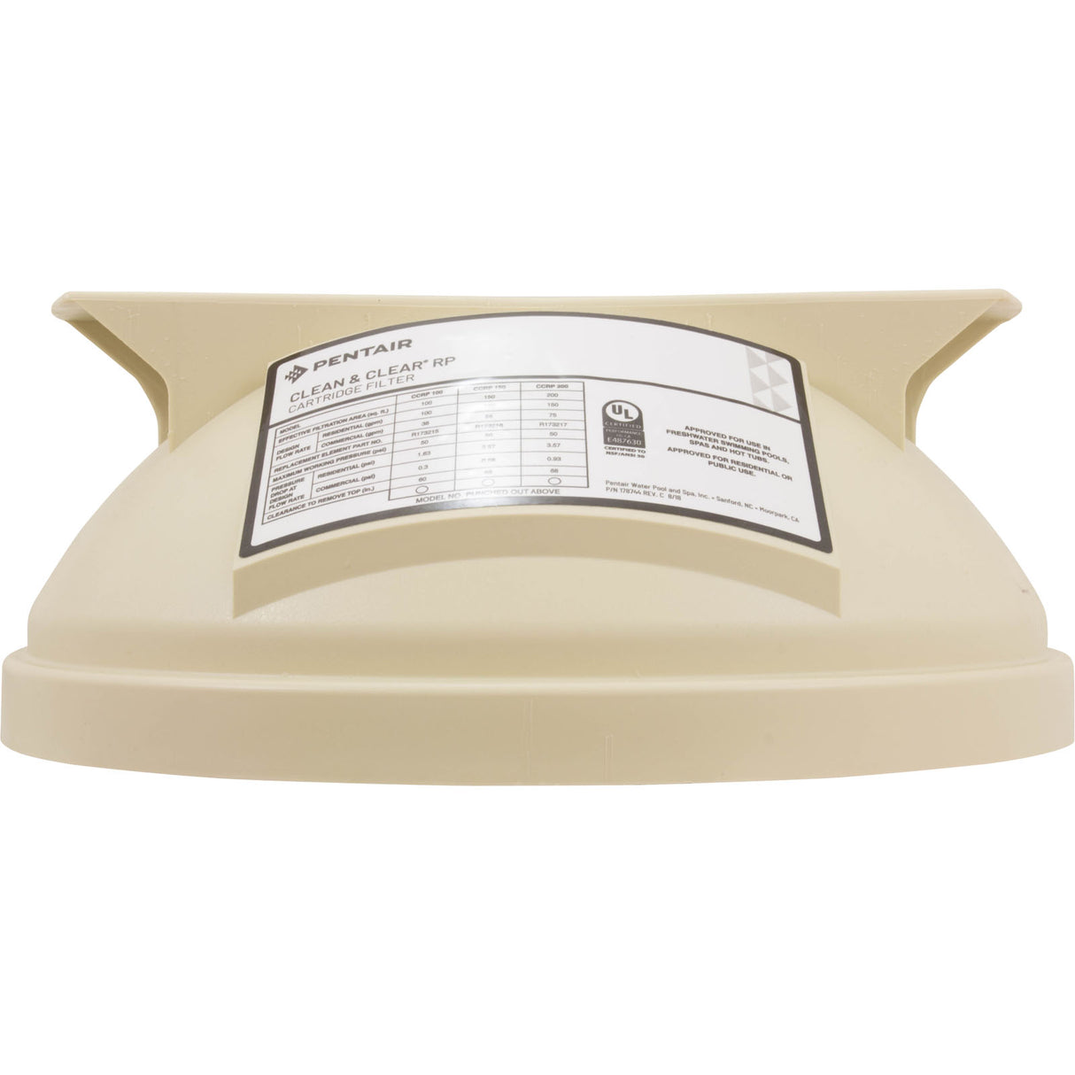Lid Flt Sm Cnc Rplcmnt : 178548Z - Pentair - 788379852498 - PartsForSpas.com