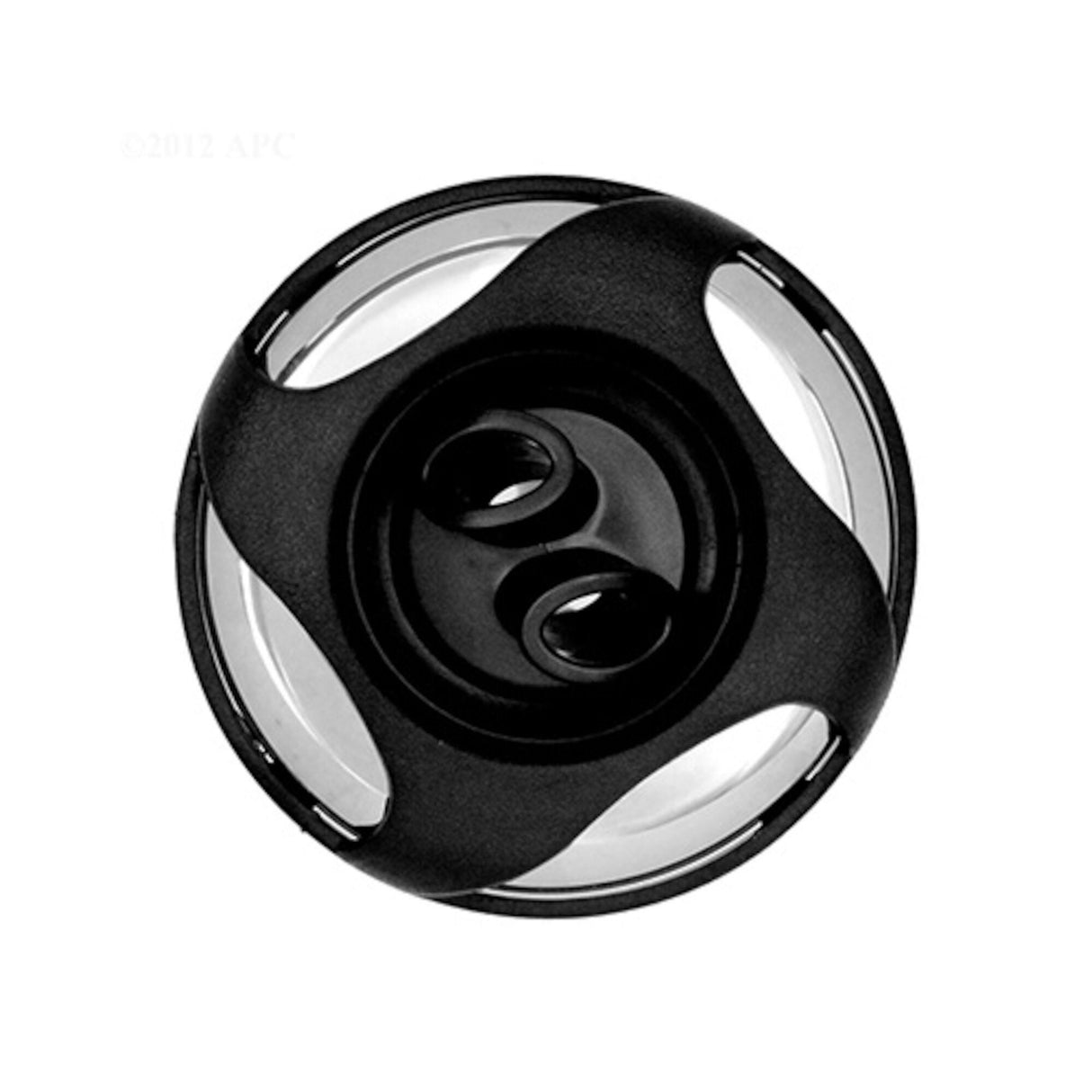 Jet Internal, Waterway Mini Storm Twin Roto, 3-5/16" Face,4 Swirl Stainless / Black : 212-8451S