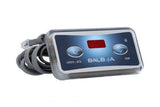 Spaside Control, Balboa Lite Leader, 2-Button, LED, Light/Jet-Temp, w/10' 6 Pin Phone Cable : 54116