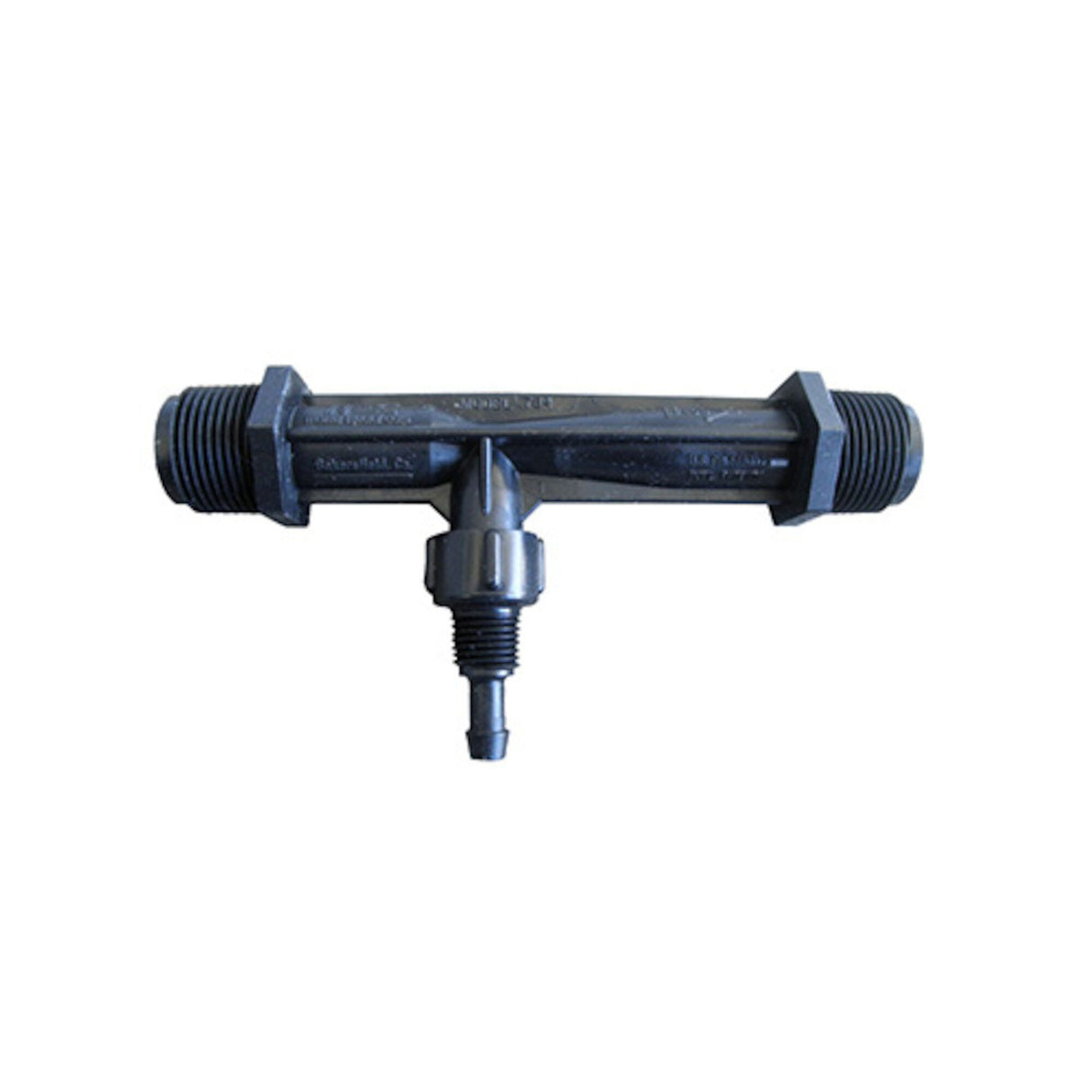 Injector, MAZZEI, 1-1/2" male NPT Inlet/Outlet, 0.50” Barbed/Male NPT Threaded Suction Port Cap : 1854-APVDF