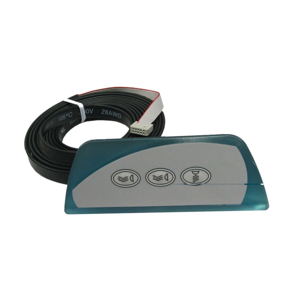 Spaside Control, Sundance 850 Remote Blue, 3-Button, No Readout, Blower-Pump1-Pump2, 10' Cable : 6600-831