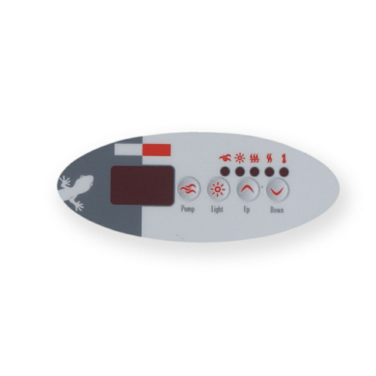 Overlay, Spaside, Gecko TSC9, Oval, 4-Button, Pump1-Light-Up-Down : 9916-100131