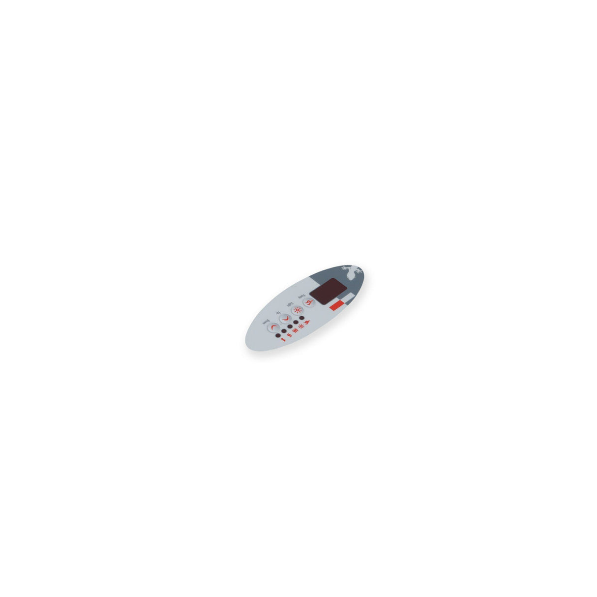 Overlay, Spaside, Gecko TSC9, Oval, 4-Button, Pump1-Light-Up-Down : 9916-100131