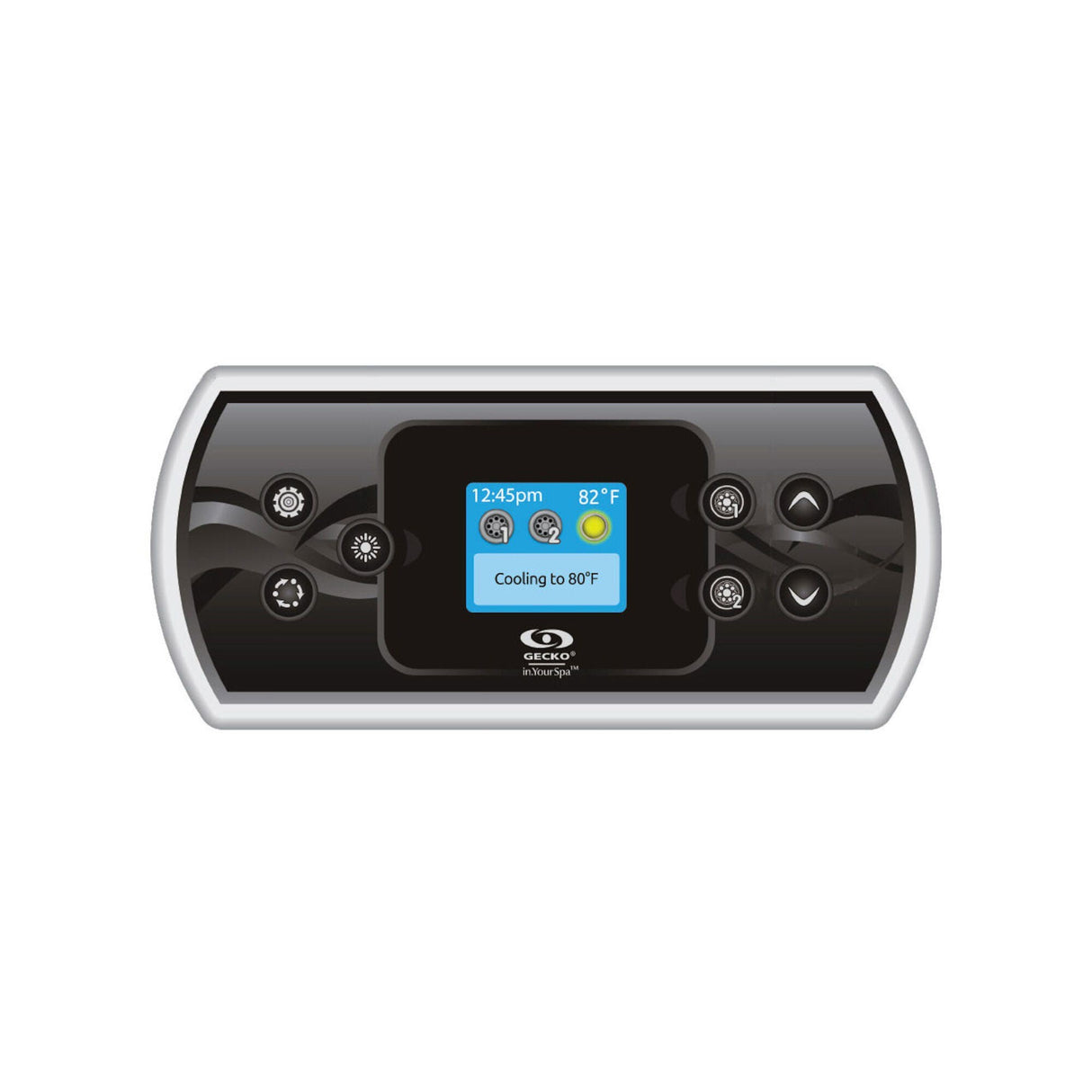 Spaside Control, Gecko, In.K500, LED, 7-Button, Settings-Light-Mode, Pump1-Pump2-Up-Down : 0607-008033