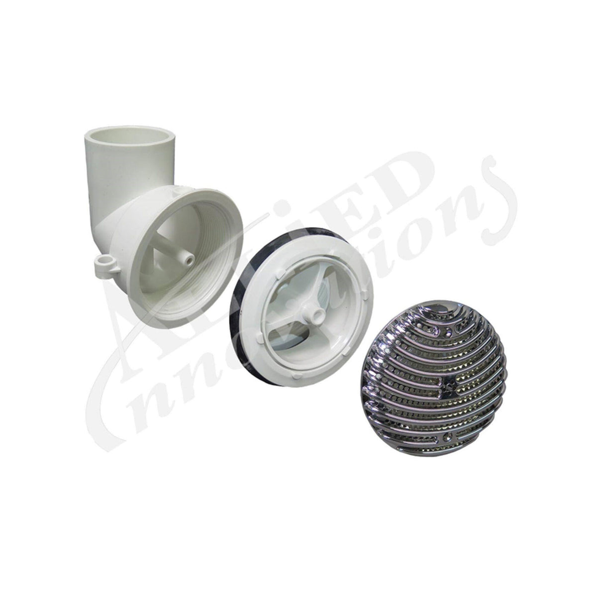 Suction Cover, Classic Round, 1-1/2" w/Tubing : SUC-S-CP