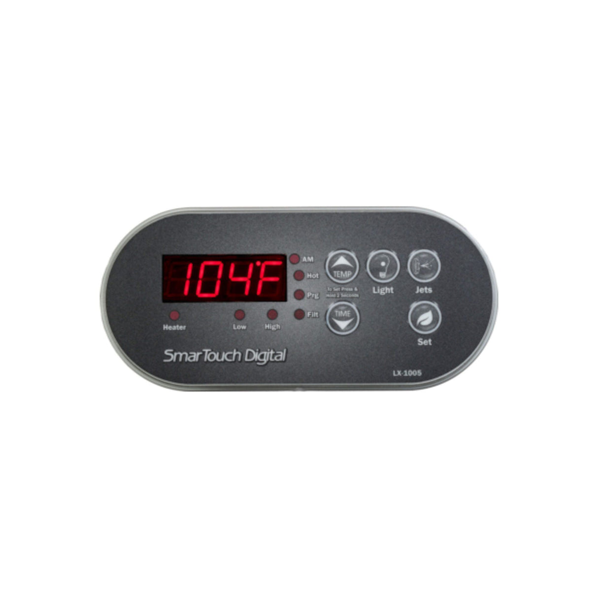 Spa Side, ACC, Five Button, W/overlay, LED Display, Smart Touch Digital, LX-1005 : 220-LX1005-SB