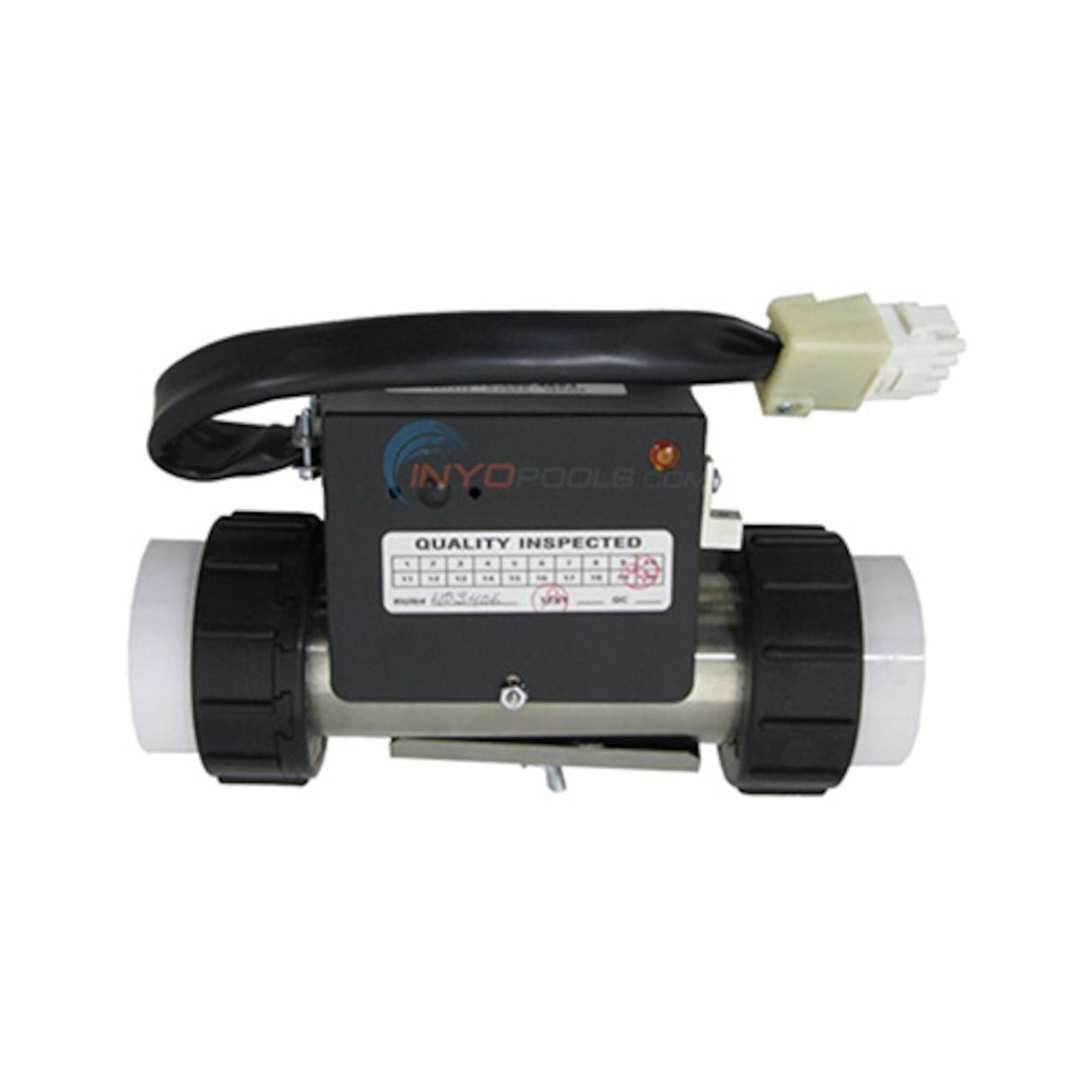 Heater Assembly, HydroQuip, Versi-Heat, 1.5kW, 230V, 2" x 6"Long, w/12 Pin Amp Cord : 22-216-340-4603
