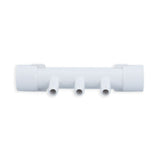 Manifold, PVC, Waterway, 1/2"S x 1/2"S x 3 3/8"B Ports : 672-0550